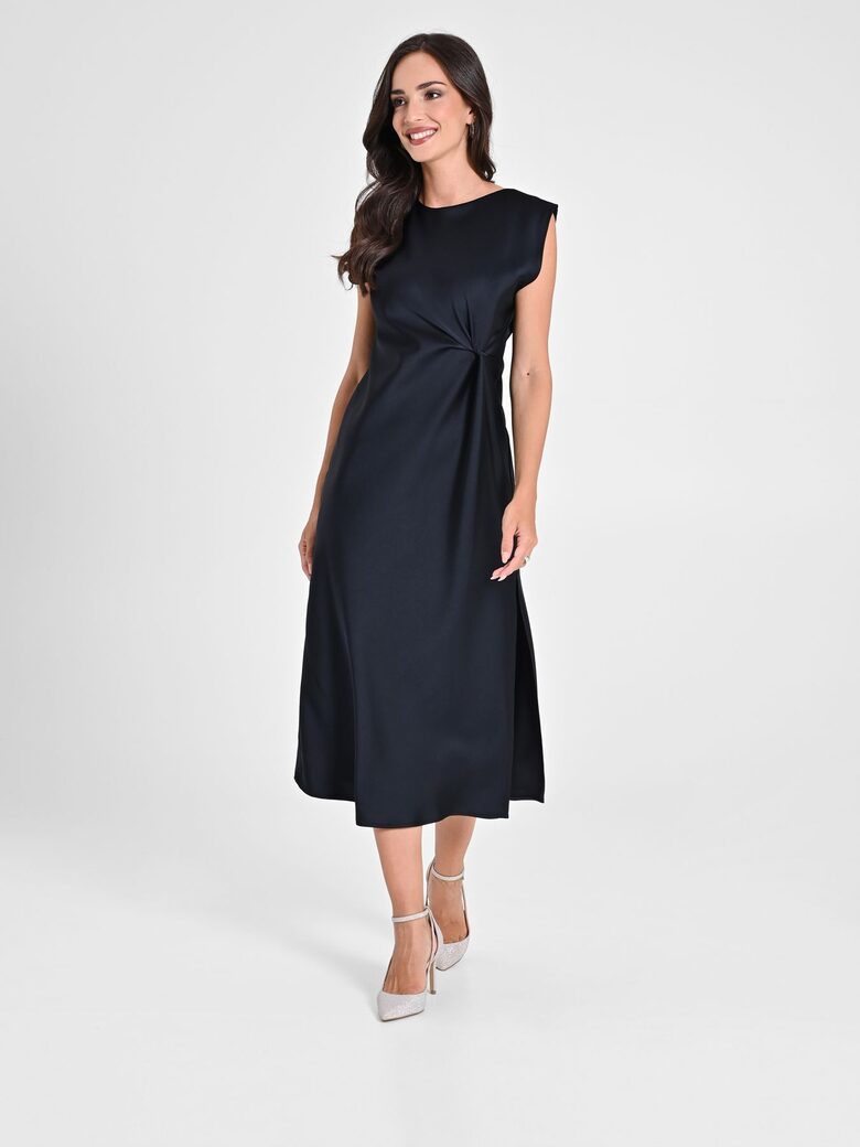 Rinascimento elegáns fekete midi ruha 