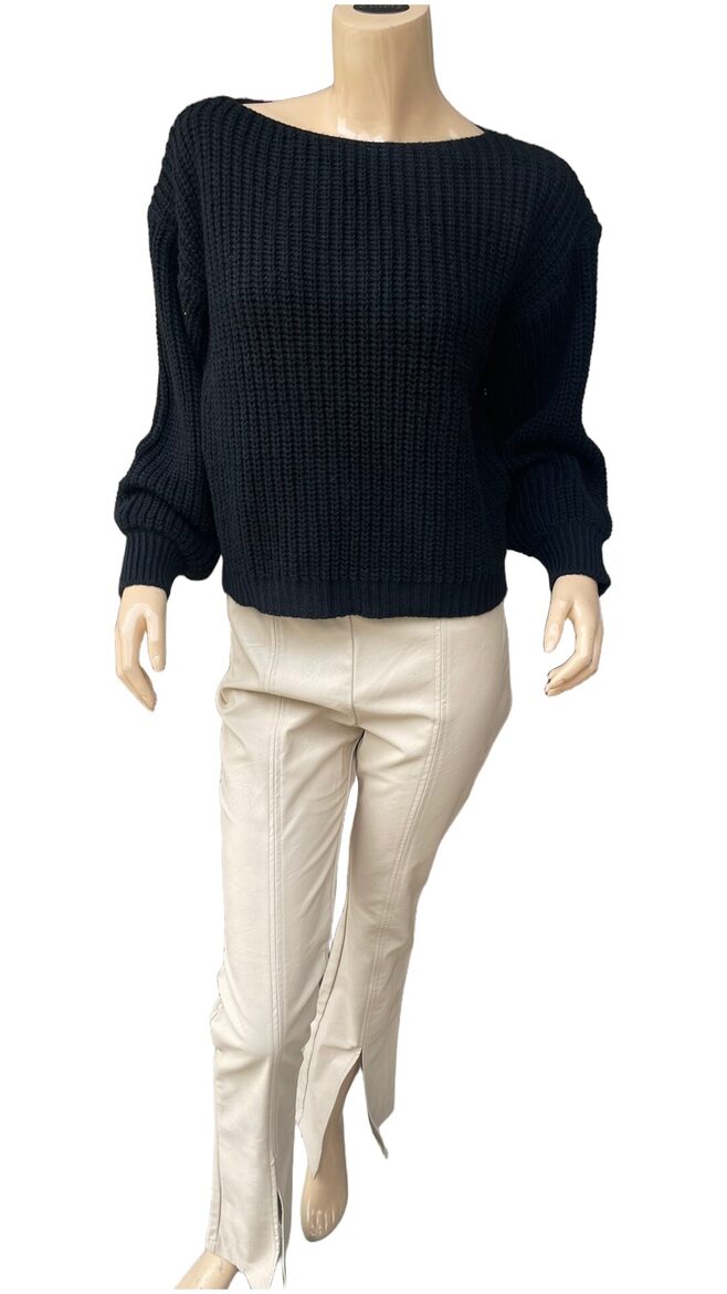 Rinascimento krém színű műbőr női nadrág 