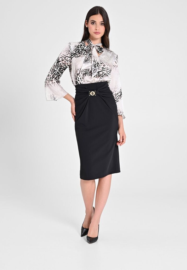 Rinascimento magas derekú elegáns fekete női szoknya 