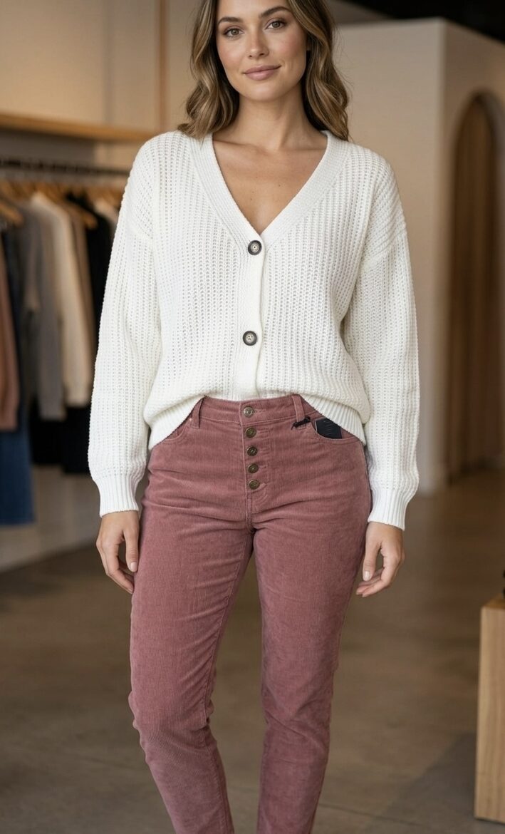 Rinascimento fehér kötött női kardigán 