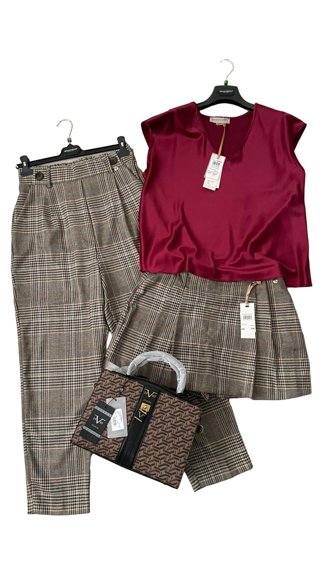 Rinasicmento divatos őszi/téli kockás női skort