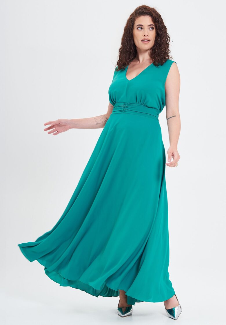 Rinascimento elegáns zöld alkalmi ruha 