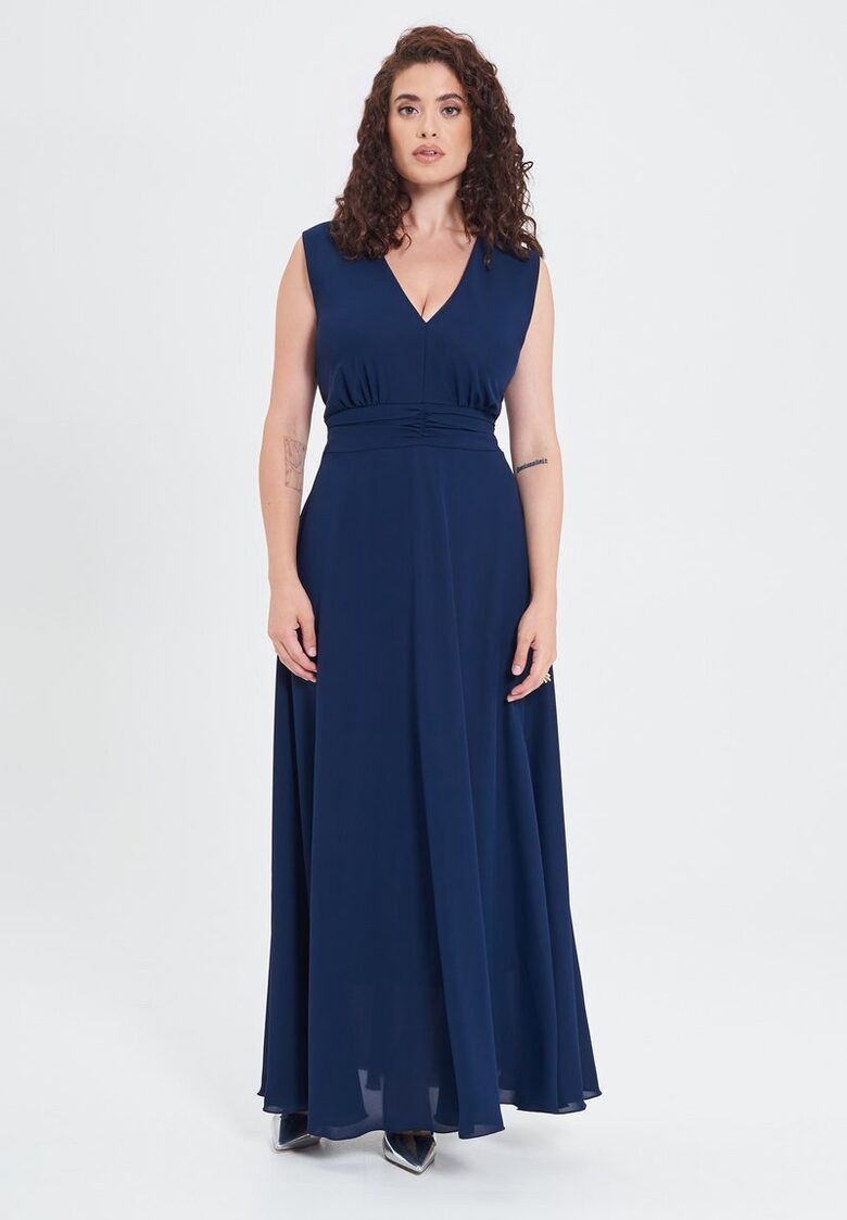 Rinascimento elegáns sötétkék alkalmi ruha 