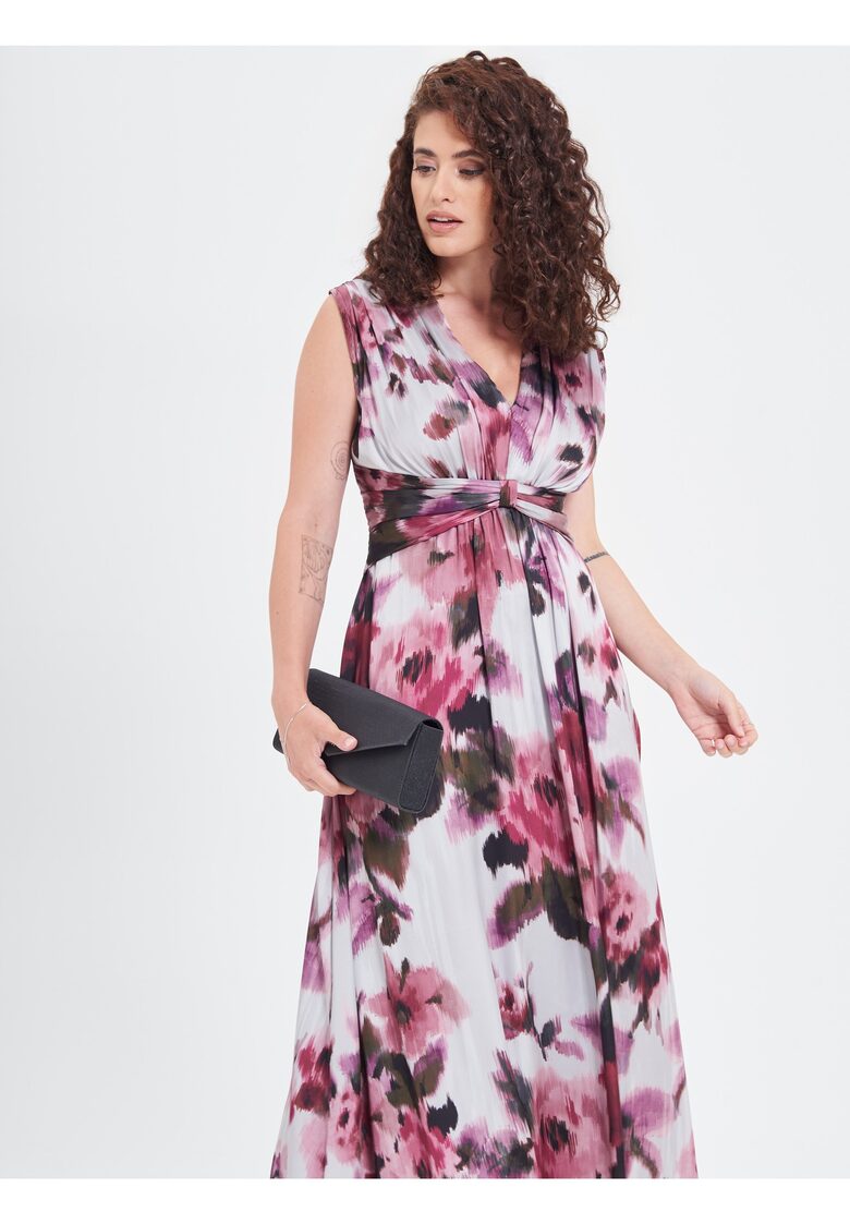 Rinascimento mintás ujjatlan női ruha