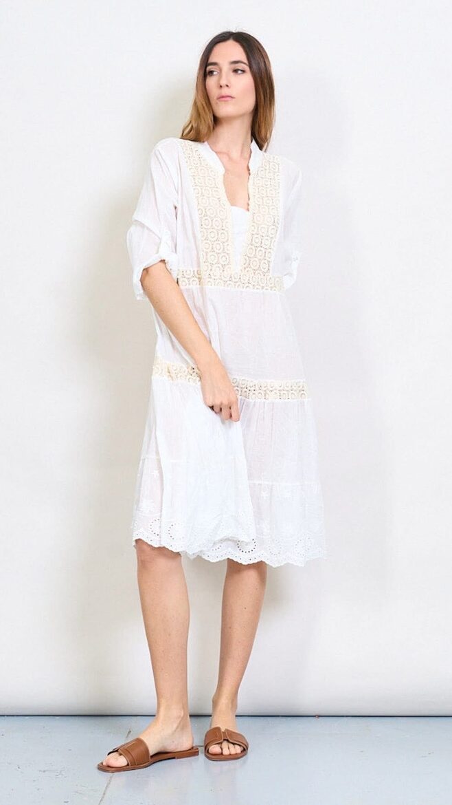 Michela csinos fehér olasz női strand ruha 