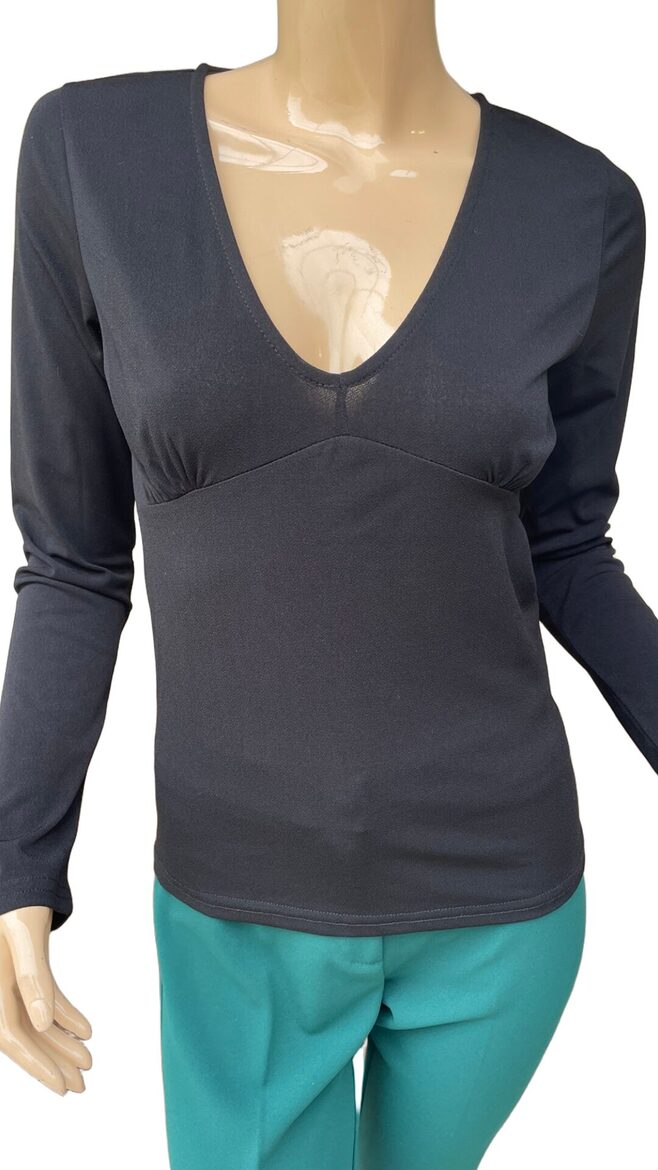 Rinascimento elasztikus fekete basic női felső 