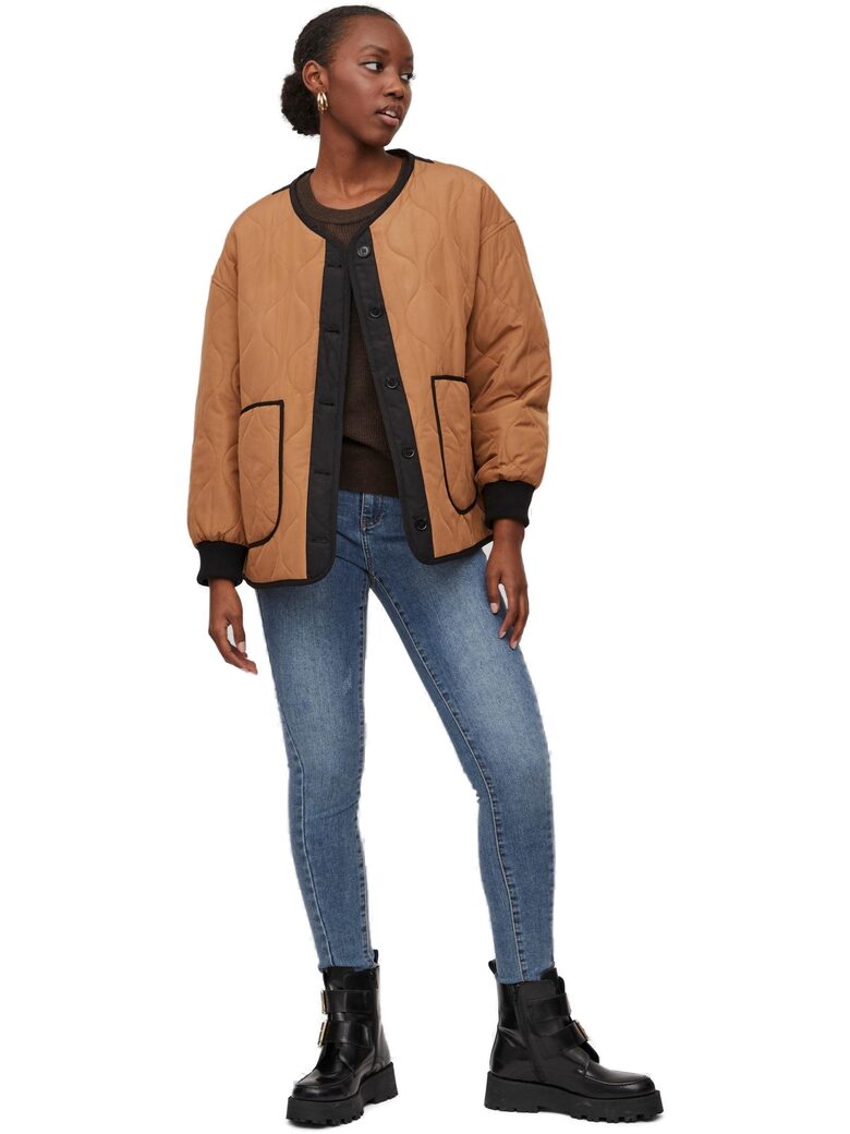 Vila csinos tavaszi női dzseki barna-fekete