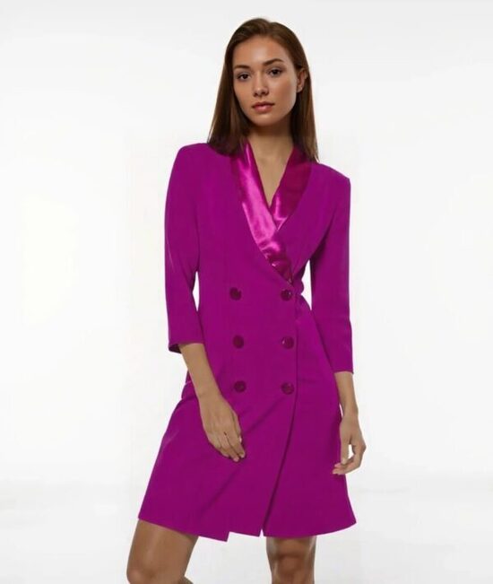 Rinascimento csinos lila női zakó ruha L-es