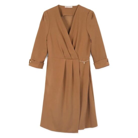 Rinascimento átlapolt, csinos barna női ruha