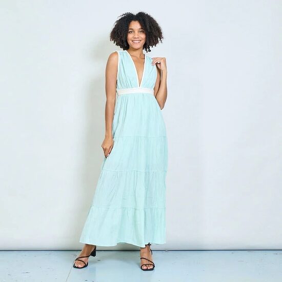 Civico 1 ujjatlan menta nyári női maxi ruha
