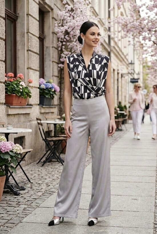 Rinascimento átlapolt fazonú mintás női body 