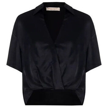 Rinascimento átlapolt fekete női blúz