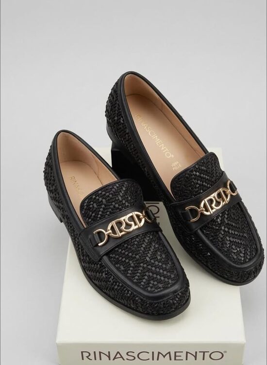 Rinascimento elegáns fekete női fél cipő 37-es