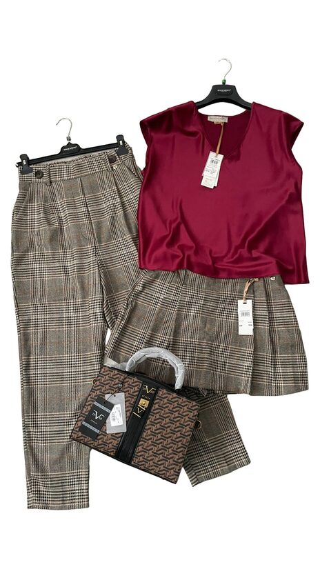 Rinasicmento divatos őszi/téli kockás női skort