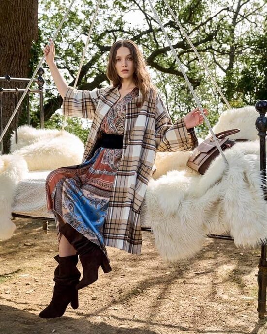 Rinascimento felül átlapolt mintás női ruha