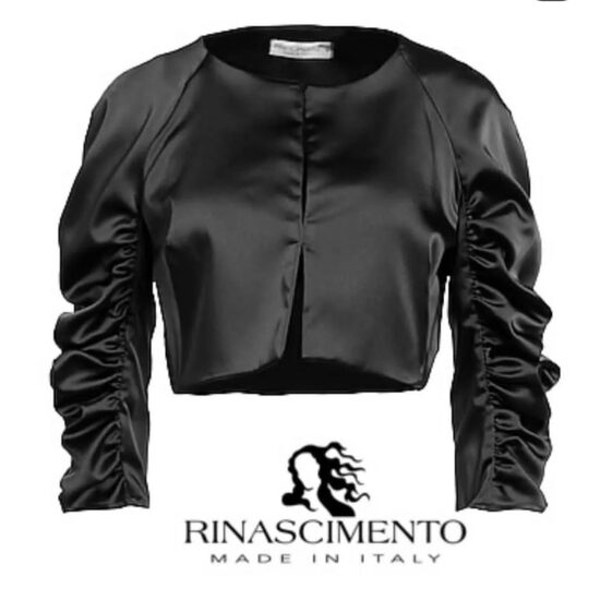 Rinascimento rövid fazonú fekete női blézer 