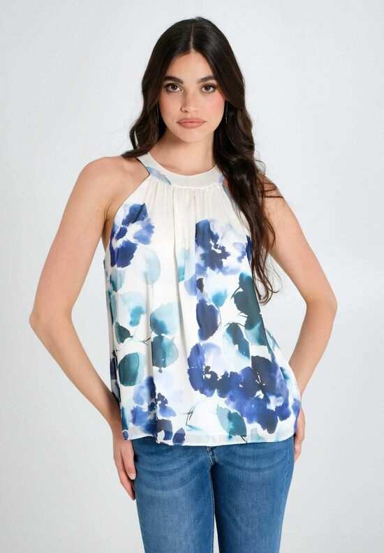 Rinascimento lenge virágos ujjatlan blúz 