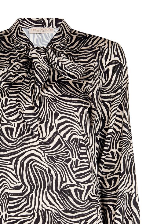 Rinascimento elegáns szatén mintás női blúz 