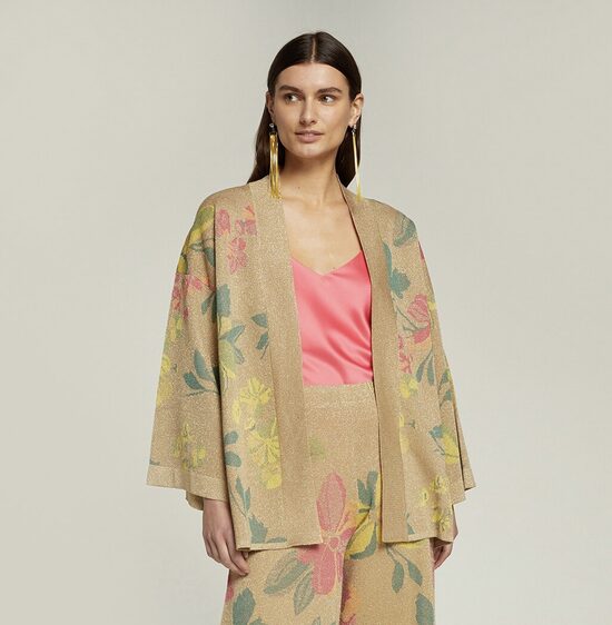 Motivi oversize csillogós arany női kardigán 