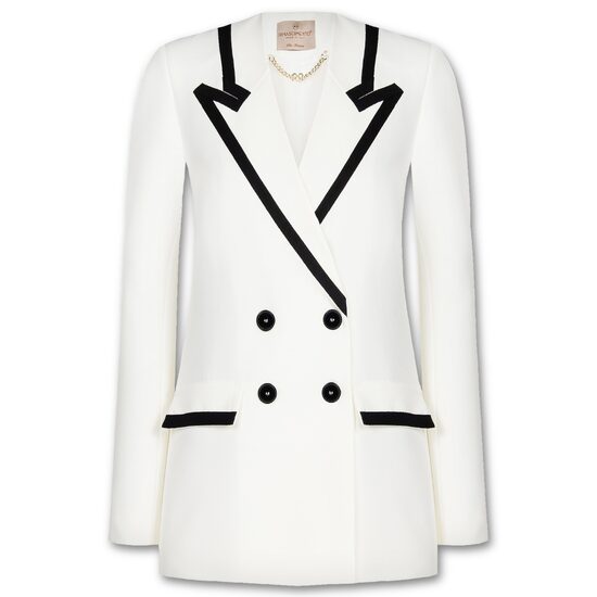 Rinascimento elegáns fehér oversize női zakó 