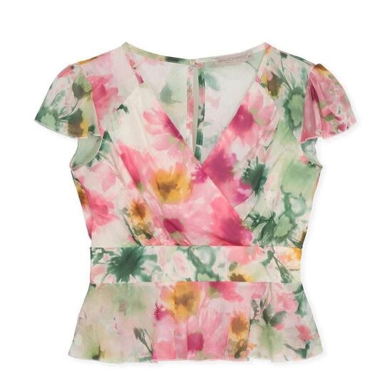 Rinascimento virágos átlapolt női blúz 