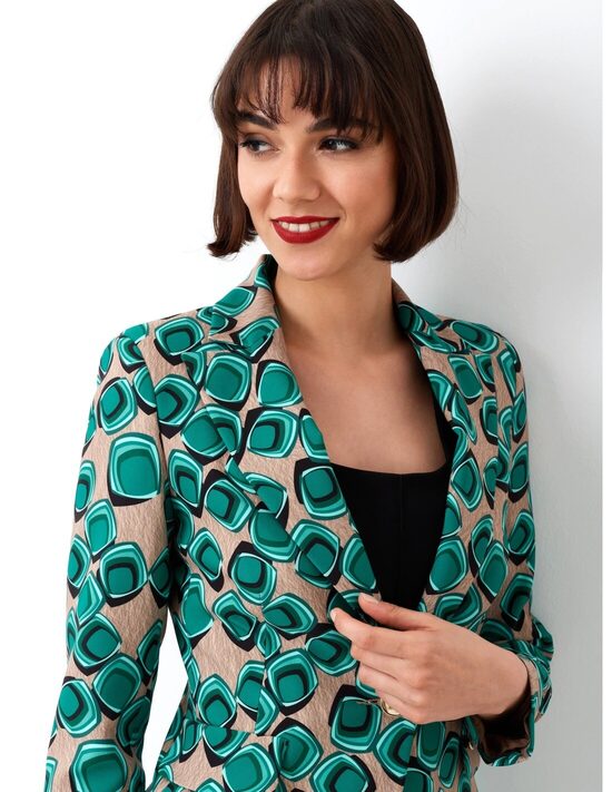 Rinascimento karcsúsított mintás női blézer