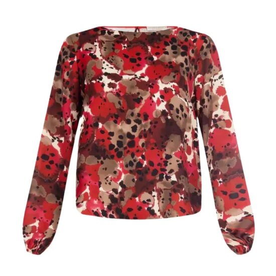 Rinascimento bordó alapon mintás női blúz