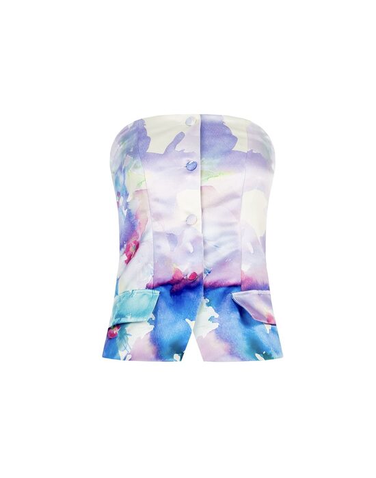 Rinascimento csinos ujjatlan virágos női felső 