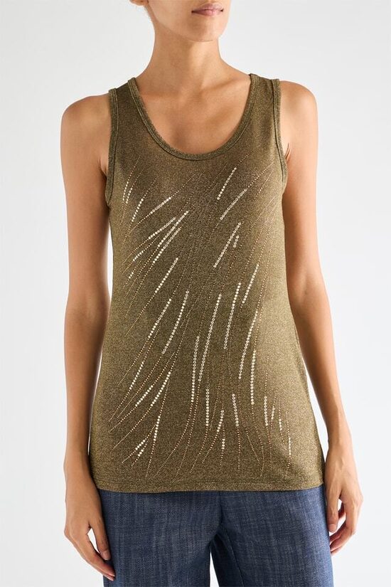 Rinascimento csillámos női felső strasszokkal 