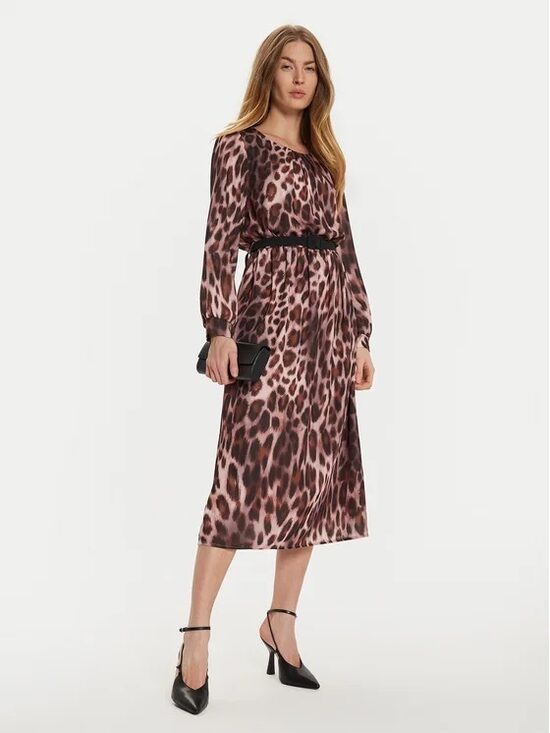 Rinascimento mintás női ruha övvel 