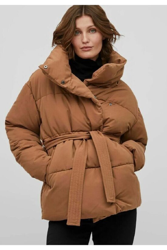 Vila nagyon meleg divatos barna női kabát