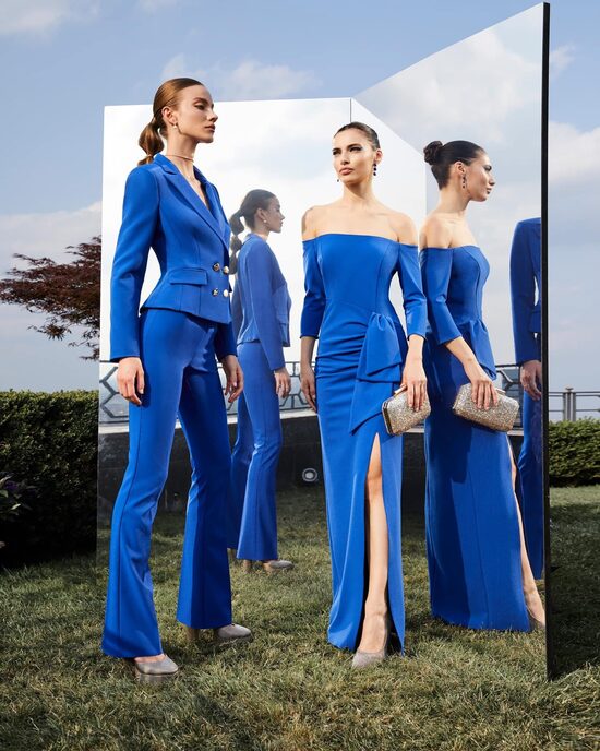 Rinascimento királykék alkalmi ruha 