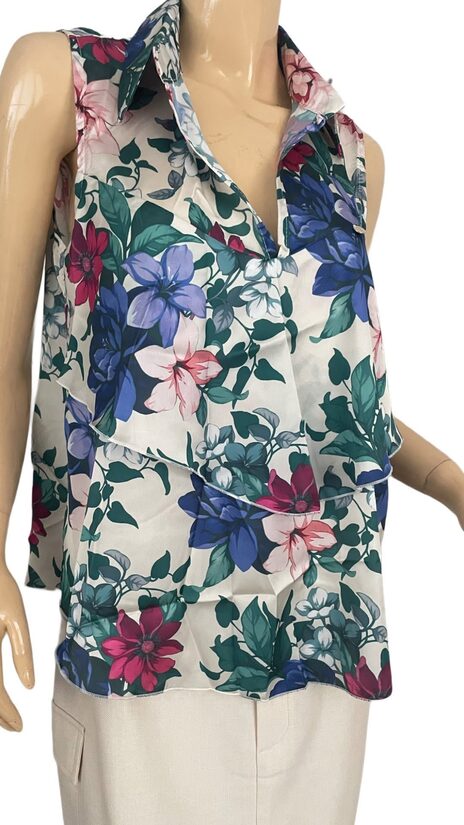 Rinascimento ujjatlan, virágos női blúz