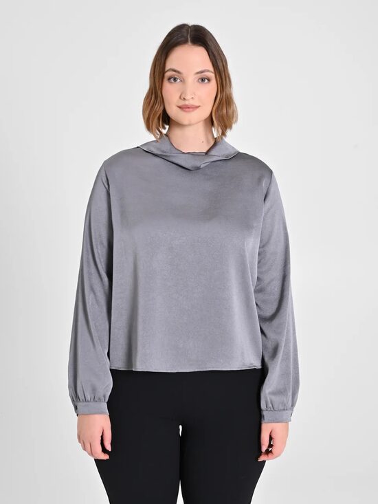 Rinascimento elegáns szürke női blúz 