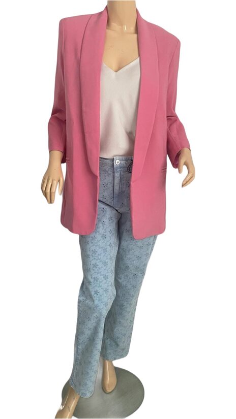 Rinascimento hosszított rózsaszín női blézer